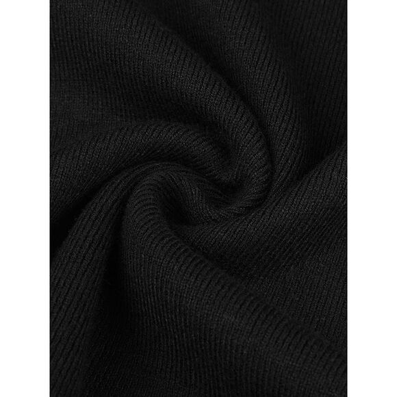 Plus Size Crewneck Shirts Fall Casual Basic Tee Tops Black - Picture 5 of 7